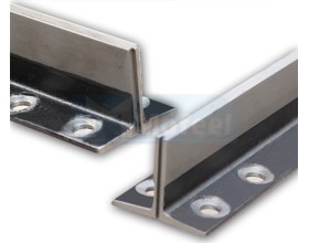 Guide rails for elevator car and counterweight